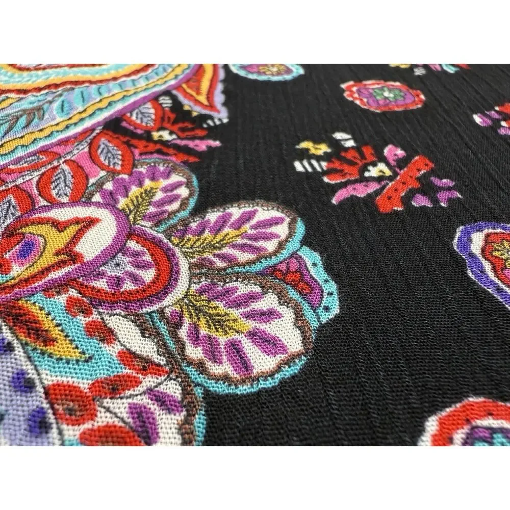 Carol Little Vintage Tunic Artsy Colorful Bright Blouse Top Womens 8 USA 90s - Picture 7 of 12